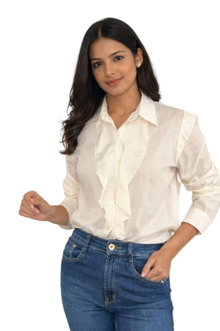 The Cream Elegance Button Up