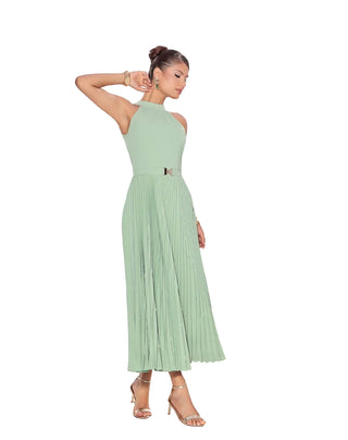 Luxury Pleated Midi Dress