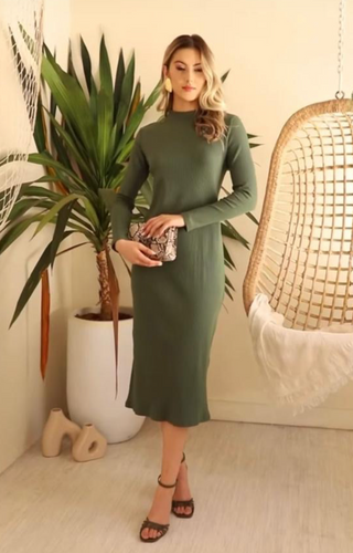 The Gabriella Ribbed Malta Dress