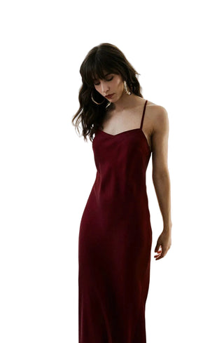 Midi Slip Dress with Metal Detail