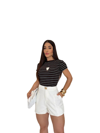 Basic Striped Blouse