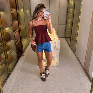 Julia Peplum Knit Top