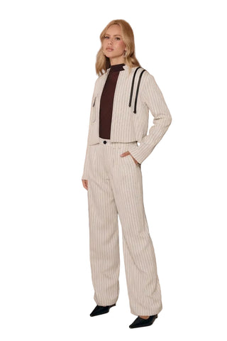 Pinstripe Blazer & Pants Set