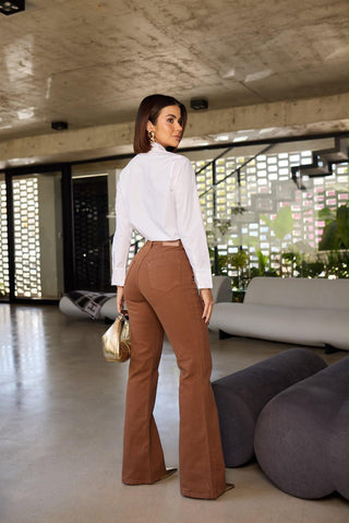 Remanescente Caramel Color Flare Jeans