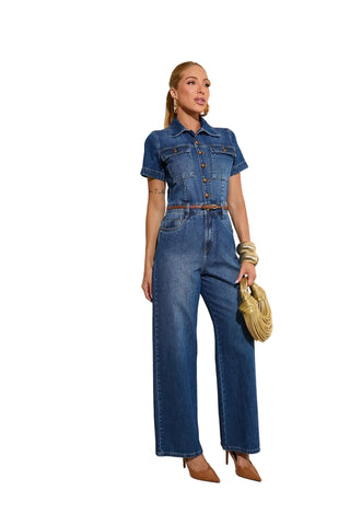 Remanescente Max Wide-Leg Jeans with Rhinestone Details
