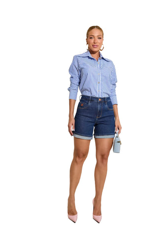 Remanescente Comfy Style Denim Bermuda Shorts