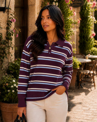 Maria Striped Knit Sweater