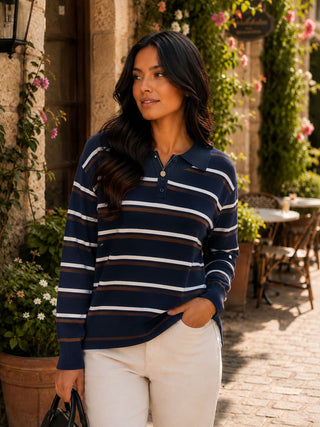 Maria Striped Knit Sweater