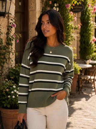 Maria Striped Knit Sweater