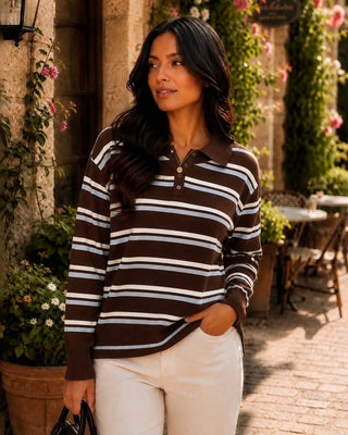 Maria Striped Knit Sweater