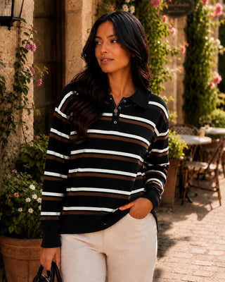 Maria Striped Knit Sweater