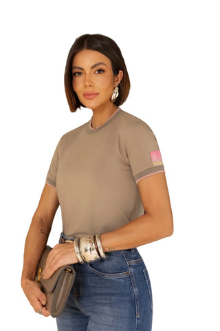 Remanescente Chino T-Shirt with Ribbed Trim