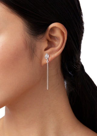 Estela Mini Entrelace Chain Earrings