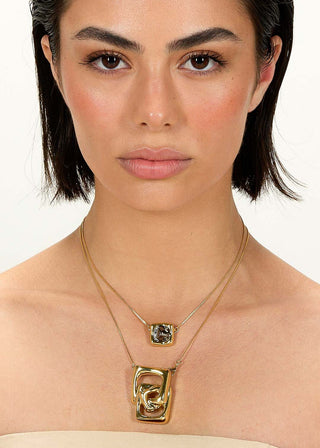 Revolução Two-Tone Square Scapular Necklace